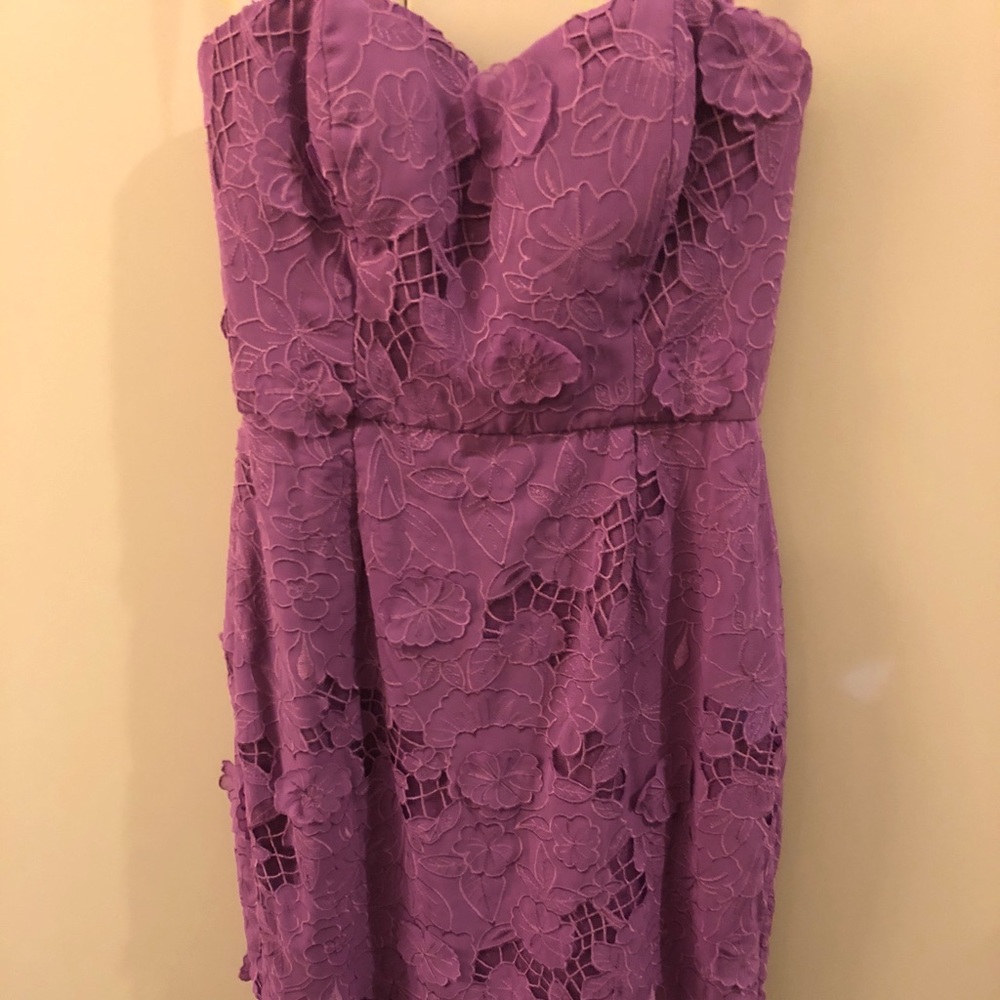 BCBG purple mini cocktail floral dress